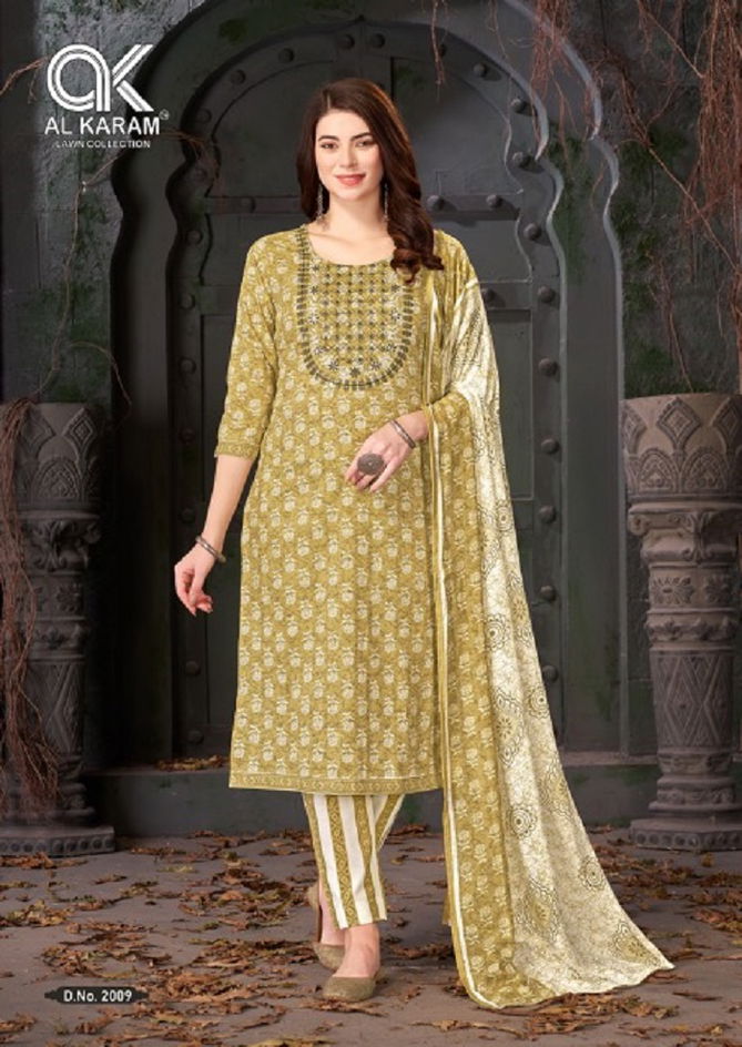 Al Karam Heritage 2 Embroidery Cotton Dress Material Wholesalers In Delhi
